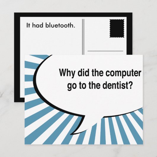 tandarts bluetooth-grap briefkaart (Voorkant / Achterkant)