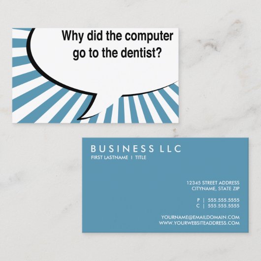 tandarts bluetooth-grap visitekaartje (Voorkant / Achterkant)