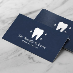 Tandarts Bright Tooth Logo Navy Blue Tandheelkundi Afsprakenkaartje