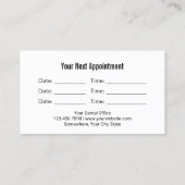 Tandarts Bright Tooth Logo Plain Dental Care Afsprakenkaartje (Achterkant)