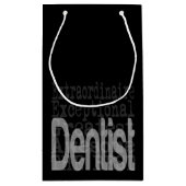 Tandarts buitengewone kleine geschenkzak klein cadeauzakje (Achterkant)