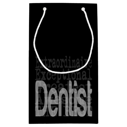 Tandarts buitengewone kleine geschenkzak klein cadeauzakje (Achterkant)