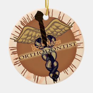 Tandarts Caduceus Keramisch Ornament