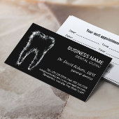 Tandarts Clean Tooth Professionele Zwarte Tandheel Afsprakenkaartje