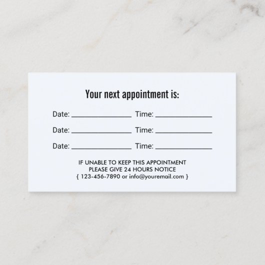 Tandarts Clean Tooth Professionele Zwarte Tandheel Afsprakenkaartje (Achterkant)