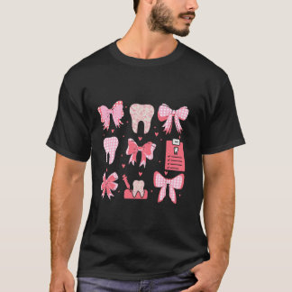 Tandarts Coquette Boog Tanden Tandarts Squad Tandh T-shirt