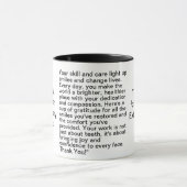 Tandarts dank u bericht mok (Midden)