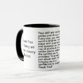 Tandarts dank u bericht mok (Voorkant links)