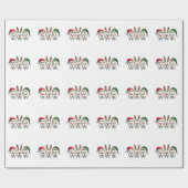 Tandarts Dental Christmas Santa Floss kerstboom Cadeaupapier (Vlak)
