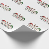 Tandarts Dental Christmas Santa Floss kerstboom Cadeaupapier (Hoek)