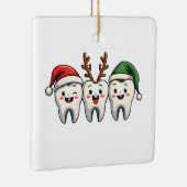 Tandarts Dental Christmas Santa Floss kerstboom Keramisch Ornament (Rechts)