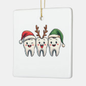 Tandarts Dental Christmas Santa Floss kerstboom Keramisch Ornament (Links)