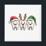 Tandarts Dental Christmas Santa Floss kerstboom Magneet<br><div class="desc">Floss Christmas Design,  Christmas Floss Graphic,  Tandheelkundige Vakantie Kunst,  Tanden met Kerstmuts,  Tandarts Christmas Design,  Feestelijke Tandheelkundige Kunst,  Floss met Kerstmuts,  Kerst Tandheelkundige Thema,  Vakantie Floss Design,  Santa Hat Floss Graphic</div>