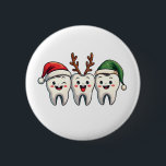 Tandarts Dental Christmas Santa Floss kerstboom Ronde Button 5,7 Cm<br><div class="desc">Floss Christmas Design,  Christmas Floss Graphic,  Tandheelkundige Vakantie Kunst,  Tanden met Kerstmuts,  Tandarts Christmas Design,  Feestelijke Tandheelkundige Kunst,  Floss met Kerstmuts,  Kerst Tandheelkundige Thema,  Vakantie Floss Design,  Santa Hat Floss Graphic</div>