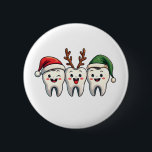 Tandarts Dental Christmas Santa Floss kerstboom Ronde Button 5,7 Cm<br><div class="desc">Floss Christmas Design,  Christmas Floss Graphic,  Tandheelkundige Vakantie Kunst,  Tanden met Kerstmuts,  Tandarts Christmas Design,  Feestelijke Tandheelkundige Kunst,  Floss met Kerstmuts,  Kerst Tandheelkundige Thema,  Vakantie Floss Design,  Santa Hat Floss Graphic</div>