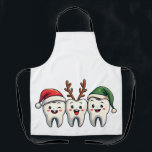 Tandarts Dental Christmas Santa Floss kerstboom Schort<br><div class="desc">Floss Christmas Design,  Christmas Floss Graphic,  Tandheelkundige Vakantie Kunst,  Tanden met Kerstmuts,  Tandarts Christmas Design,  Feestelijke Tandheelkundige Kunst,  Floss met Kerstmuts,  Kerst Tandheelkundige Thema,  Vakantie Floss Design,  Santa Hat Floss Graphic</div>