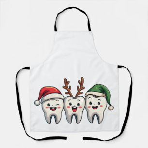 Tandarts Dental Christmas Santa Floss kerstboom Schort