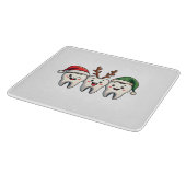 Tandarts Dental Christmas Santa Floss kerstboom Snijplank (Hoek)
