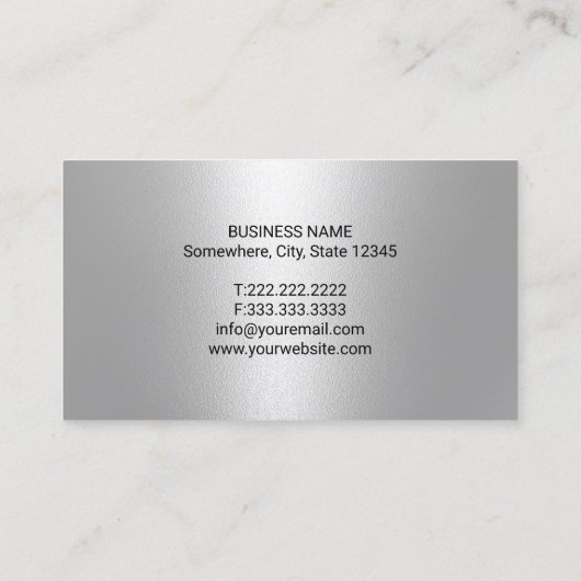 Tandarts Diamant Tand Moderne Marine Blauw Tandhee Visitekaartje (Achterkant)