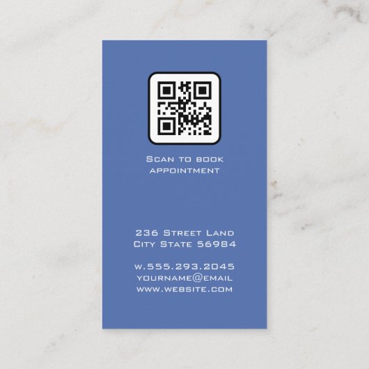 Tandarts die tanden inspecteren visitekaartje (Achterkant)