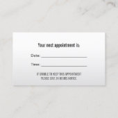 Tandarts Elegant Metaal Tandheelkundige Afspraak Afsprakenkaartje (Achterkant)