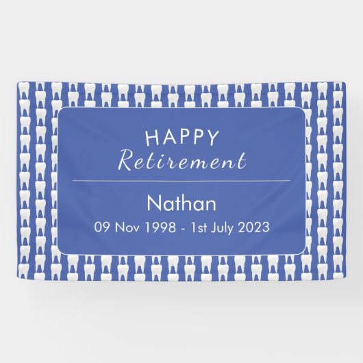 Tandarts en orthodontist Pensioen Spandoek (Horizontaal)