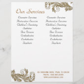 Tandarts Flyer Tand Logo Gouden Bladeren Glitters (Achterkant)