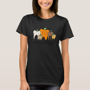 Tandarts Gelukkige Herfst Yall Pompoen Tanden Tand T-shirt