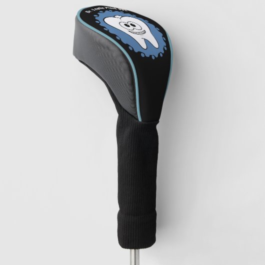 Tandarts gelukkige tand golfheadcover (Schuin)