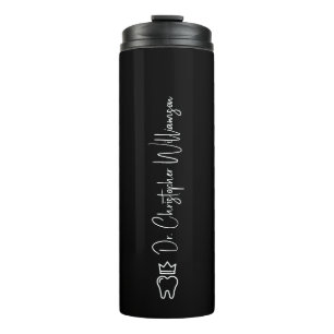 Tandarts Gift Gepersonaliseerde Naam Crowned Tand Thermosbeker