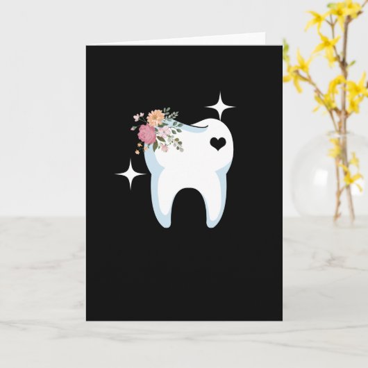 Tandarts Gift Tand Kaart (Gele Bloem)