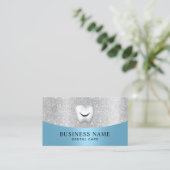 Tandarts Glimlach Tand Moderne Lichtblauwe Tandhee Visitekaartje (Staand voorkant)