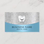 Tandarts Glimlach Tand Moderne Lichtblauwe Tandhee Visitekaartje (Voorkant)