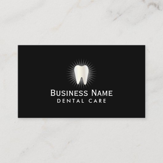 Tandarts Gloeiende Tand icon Professionele Tand Visitekaartje (Voorkant)
