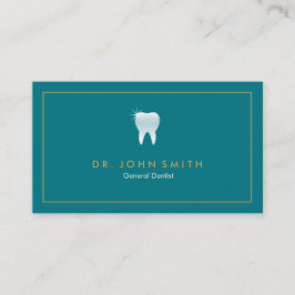 Tandarts Golden Lijst Turquoise Tand Dental Afsprakenkaartje