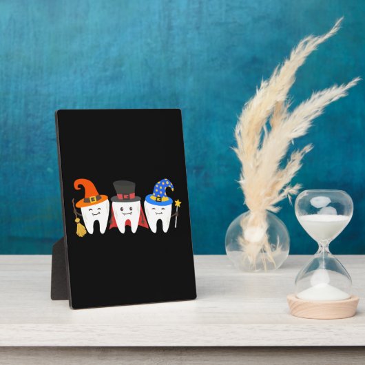 Tandarts Halloween Tanden Tand Fotoplaat (Zijkant)