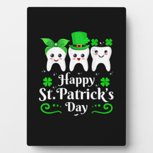 Tandarts Happy St Patrick's Day tandheelkundige as Fotoplaat