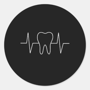 Tandarts Hebeat EKG Tandheelkundige Hygiënist Mola Ronde Sticker