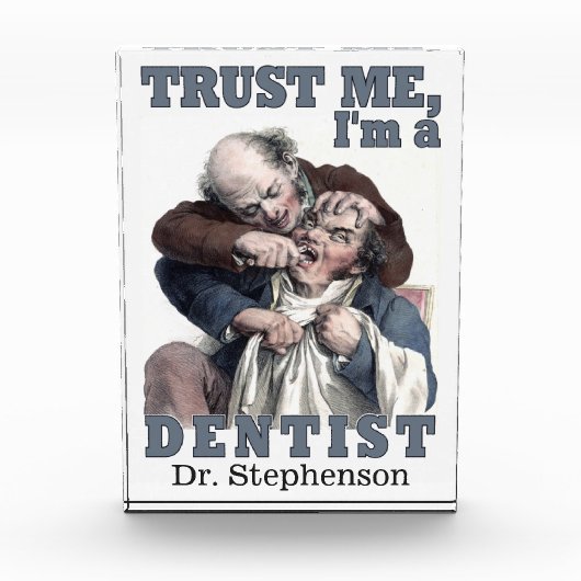 TANDARTS humor aangepaste naam fotoblok (Voorkant)