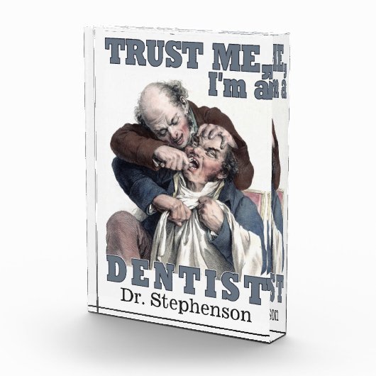 TANDARTS humor aangepaste naam fotoblok (Rechts)