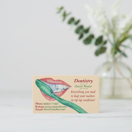 tandarts hygiënearts mondbenoeming afsprakenkaartje (Staand voorkant)