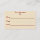 tandarts hygiënearts mondbenoeming afsprakenkaartje (Achterkant)