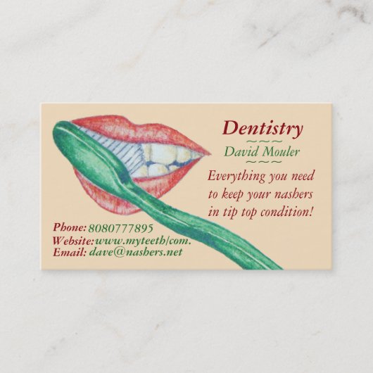 tandarts hygiënearts mondbenoeming afsprakenkaartje (Voorkant)