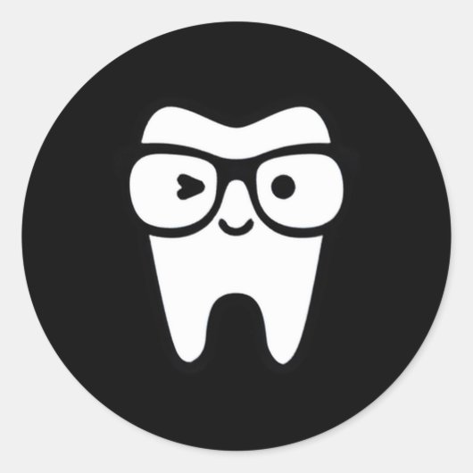 Tandarts Hygiëniste Assistent Tandheelkunde Ronde Sticker (Voorkant)