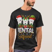 Tandarts Hygiëniste Kerstverlichting Tandheelkundi T-shirt (Voorkant)