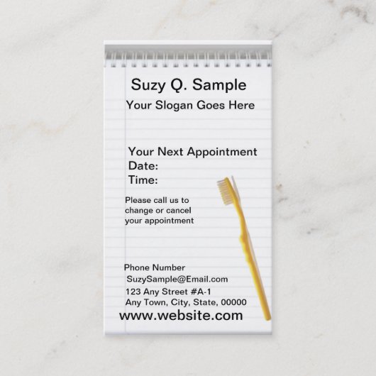 Tandarts Kaart Visitekaartje (Voorkant)