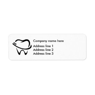 Tandarts Kantoor Adres Sjabloon Sticker Labels