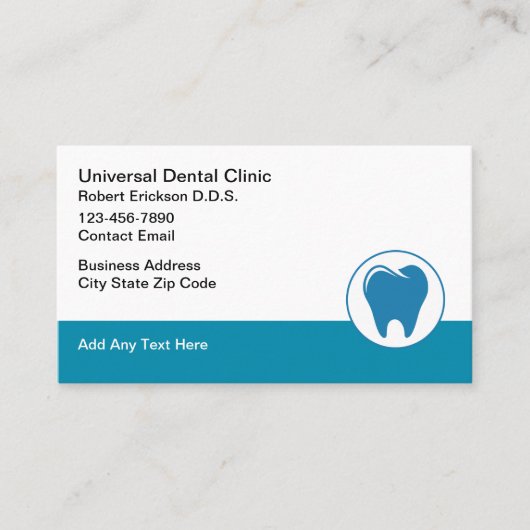 Tandarts Kantoor afspraak Sjabloon ontwerp Visitekaartje (Voorkant)