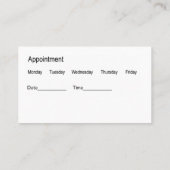 Tandarts Kantoor Classy Afspraak Visitekaartjes (Achterkant)