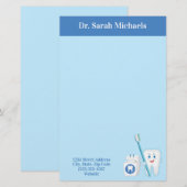 Tandarts Kantoor gepersonaliseerde post-it notitie Briefpapier (Voorkant / Achterkant)